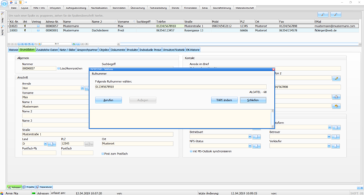 Handwerkersoftware Interstar Telefonanbindung