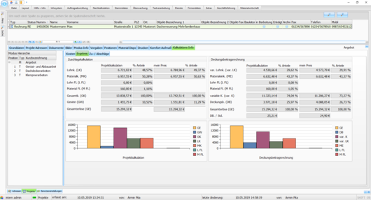 Handwerkersoftware Interstar Kalkulationsinfo