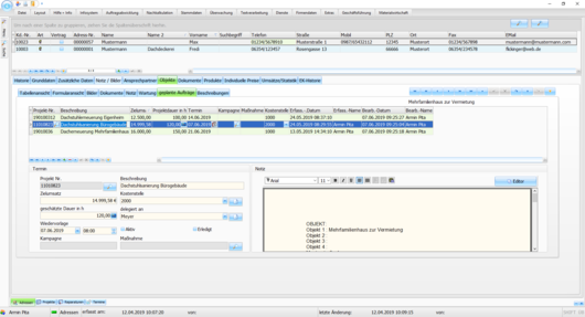 Handwerkersoftware Interstar Auftragschancenverwaltung