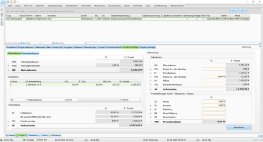 Handwerkersoftware Interstar Projekt-Zuschlag