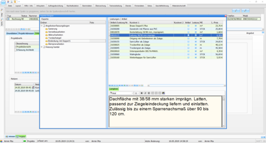 Handwerkersoftware Interstar Leistungsexperte